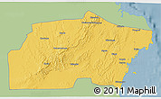 Savanna Style 3D Map of Kisarawe, single color outside