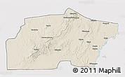 Shaded Relief 3D Map of Kisarawe, cropped outside