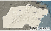 Shaded Relief 3D Map of Kisarawe, darken