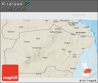 Shaded Relief 3D Map of Kisarawe
