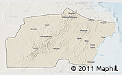 Shaded Relief 3D Map of Kisarawe, lighten