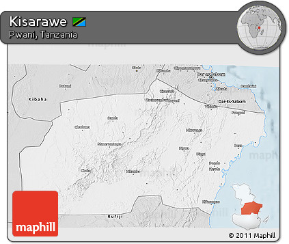 Silver Style 3D Map of Kisarawe