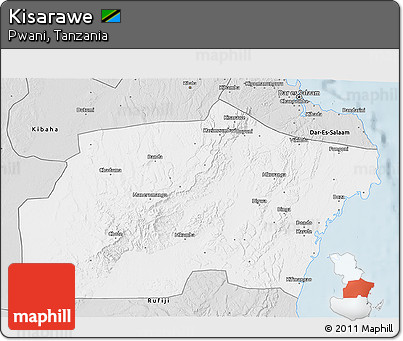 Silver Style 3D Map of Kisarawe