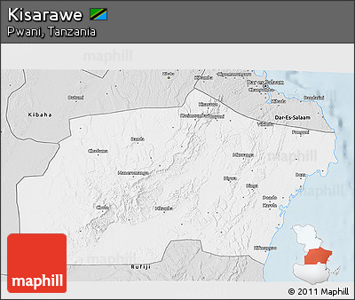 Silver Style 3D Map of Kisarawe