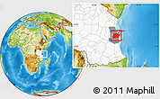 Physical Location Map of Kisarawe, highlighted country, highlighted parent region