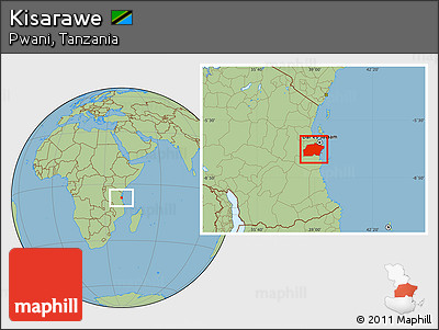 Savanna Style Location Map of Kisarawe