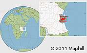 Savanna Style Location Map of Kisarawe, highlighted country, highlighted parent region