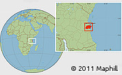 Savanna Style Location Map of Kisarawe