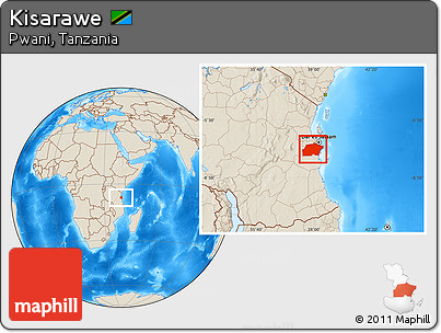 Shaded Relief Location Map of Kisarawe