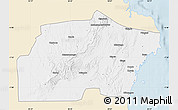 Classic Style Map of Kisarawe, single color outside