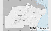 Gray Map of Kisarawe, single color outside