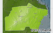 Physical Map of Kisarawe, darken