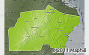 Physical Map of Kisarawe, darken, semi-desaturated