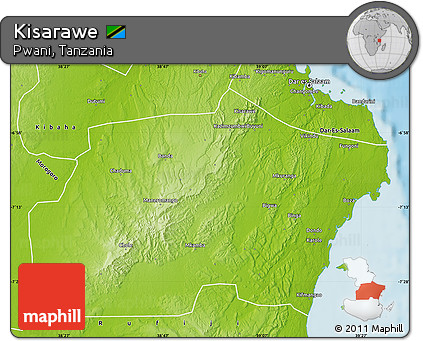 Physical Map of Kisarawe