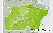 Physical Map of Kisarawe, lighten, semi-desaturated