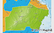 Physical Map of Kisarawe, political outside