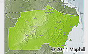 Physical Map of Kisarawe, semi-desaturated