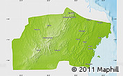 Physical Map of Kisarawe, single color outside