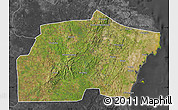 Satellite Map of Kisarawe, darken, desaturated