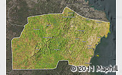 Satellite Map of Kisarawe, darken, semi-desaturated