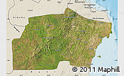 Satellite Map of Kisarawe, shaded relief outside