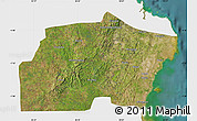 Satellite Map of Kisarawe, single color outside