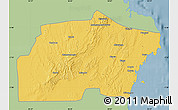 Savanna Style Map of Kisarawe, single color outside