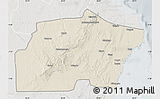 Shaded Relief Map of Kisarawe, lighten, semi-desaturated