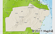 Shaded Relief Map of Kisarawe, physical outside