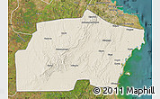 Shaded Relief Map of Kisarawe, satellite outside