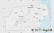 Silver Style Map of Kisarawe, single color outside