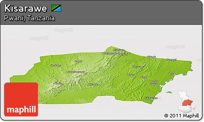 Physical Panoramic Map of Kisarawe, cropped outside