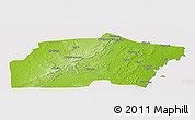 Physical Panoramic Map of Kisarawe, cropped outside