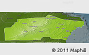 Physical Panoramic Map of Kisarawe, darken