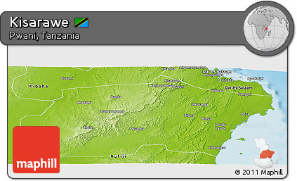 Physical Panoramic Map of Kisarawe