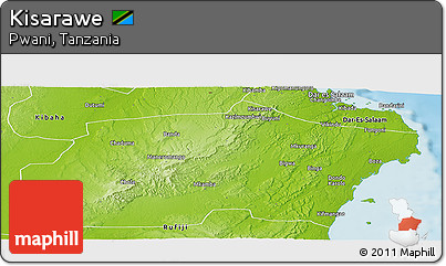 Physical Panoramic Map of Kisarawe