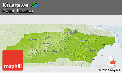 Physical Panoramic Map of Kisarawe, lighten