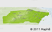 Physical Panoramic Map of Kisarawe, lighten