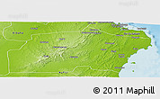 Physical Panoramic Map of Kisarawe