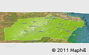 Physical Panoramic Map of Kisarawe, satellite outside