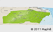 Physical Panoramic Map of Kisarawe, shaded relief outside