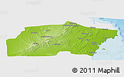 Physical Panoramic Map of Kisarawe, single color outside