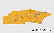 Political Panoramic Map of Kisarawe, cropped outside