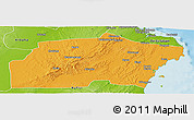 Political Panoramic Map of Kisarawe, physical outside