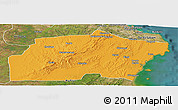Political Panoramic Map of Kisarawe, satellite outside