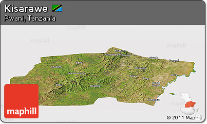 Satellite Panoramic Map of Kisarawe, cropped outside