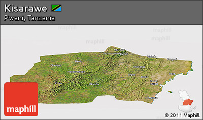 Satellite Panoramic Map of Kisarawe, cropped outside