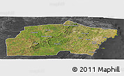 Satellite Panoramic Map of Kisarawe, darken, desaturated