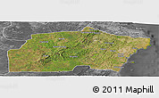 Satellite Panoramic Map of Kisarawe, desaturated