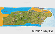 Satellite Panoramic Map of Kisarawe, political outside